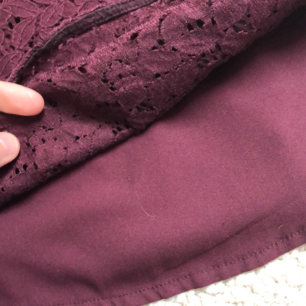 Flowered Maroon Top - Picture 2 of 4